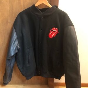 Mens Rolling Stones Voodoo Lounge 1994 Tour XL Leather Bomber Jacket Budweiser